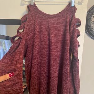 Always Indigo burgundy/red long sleeve shirt